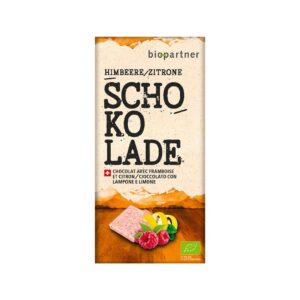 BIO PARTNER Schokolade weiss Himbeere Zitrone 75 g