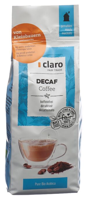 CLARO Décaffeinato Kaffee gemahlen Bio   Btl 250 g