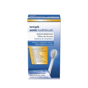 TENTAPIK Aufsteckbürsten sensitive white     3 Stk
