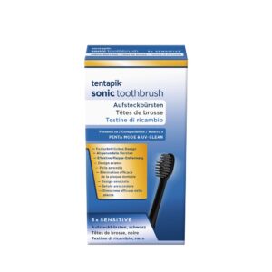 TENTAPIK Aufsteckbürsten sensitive black     3 Stk