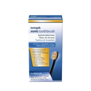 TENTAPIK Aufsteckbürsten medium black        3 Stk