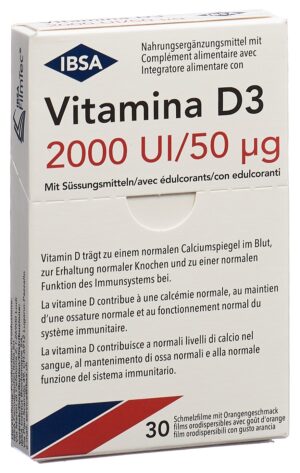 VITAMINA D3 Schmelzfilm 2000 I.U. (neu)     30 Stk