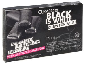 CURAPROX Black is White Kaugummi Blist 12 Stk