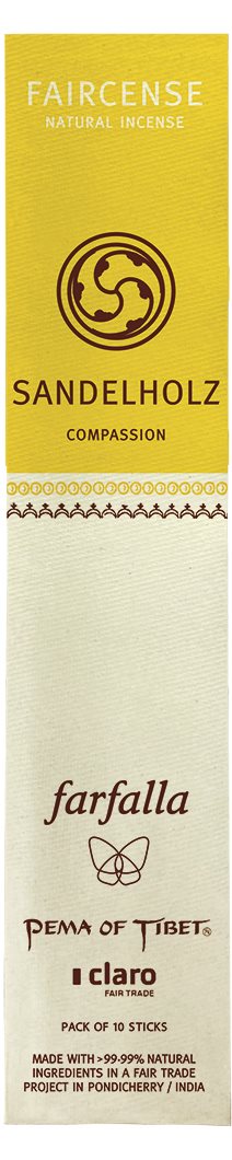 FAIRCENSE Räucherstäbchen Sandelholz/Compas 10 Stk