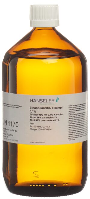 HANS Ethanolum 96 % cum Camph ad us extGlasfl 1 lt