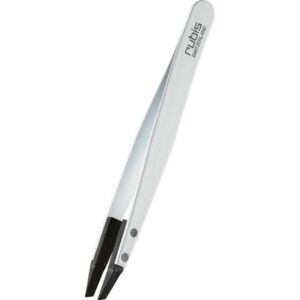 RUBIS Pinzette Techno Polymer schraeg weiss Inox