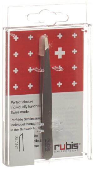 RUBIS Pinzette schräg Inox