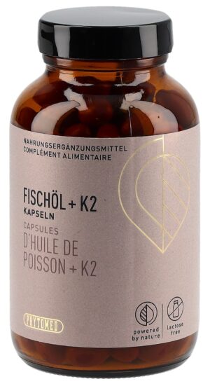 PHYTOMED Fischoel + K2 Kaps Glas 200 Stk