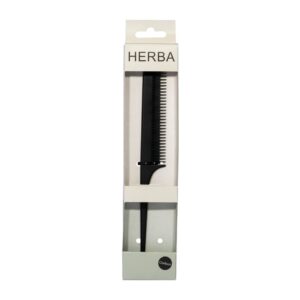 HERBA Carbon Stielkamm fein gezahnt schwarz