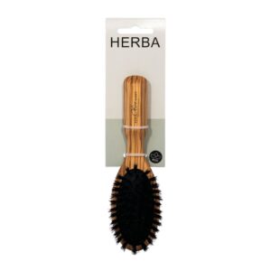HERBA Olivenholzbuerste Wildschweinbo Pneum klein