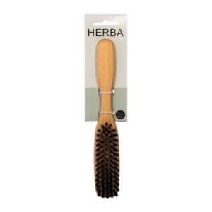 HERBA Haarbürste Wildschweinbo oval Buchenholz