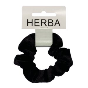 HERBA Scunci 9cm Samt schwarz