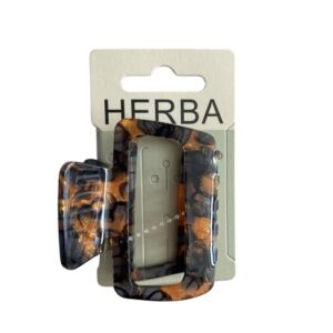 HERBA Klammer 6.5cm eckig Acetat braun schw