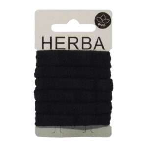 HERBA Ecofriendly Haarbinder Ø5cm schwarz    6 Stk