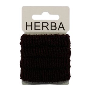 HERBA Haarbinder 4cm frottée schwarz         4 Stk