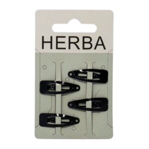 HERBA Clips 3.1cm schwarz 4 Stk