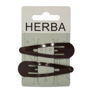 HERBA Clips 6.8cm havanna 2 Stk