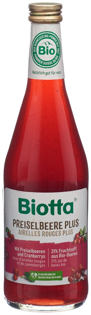 BIOTTA Preiselbeere Plus                   Fl 5 dl