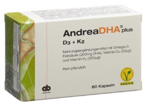 ANDREADHA plus Omega-3 Vit D3+K2 Kaps Blist 60 Stk