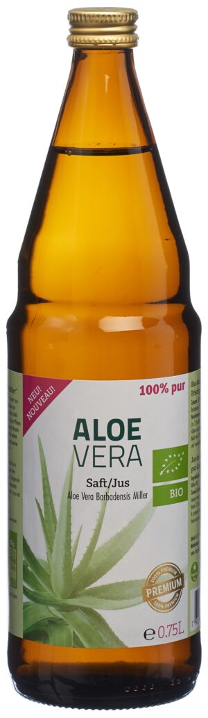 ALOE VERA Saft Bio 100 % pur PremiuGlasfl 0.750 lt