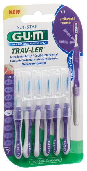 GUM Trav-Ler 1.2mm ISO3 cyl violett          6 Stk
