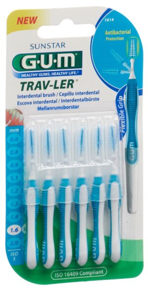 GUM Trav-Ler 1.6mm ISO5 con blau             6 Stk