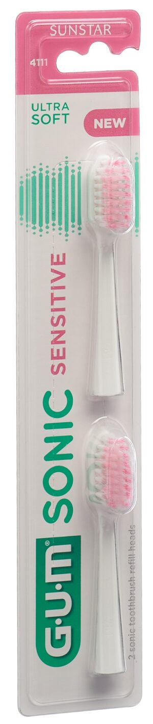 GUM Sonic Sens Ersatzköpfe weiss             2 Stk