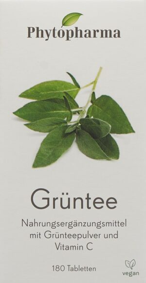PHYTOPHARMA Grüntee Tabl 180 Stk