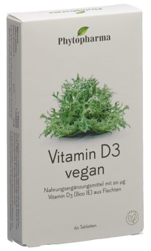 PHYTOPHARMA Vitamin D3 Tabl vegan     Blist 60 Stk