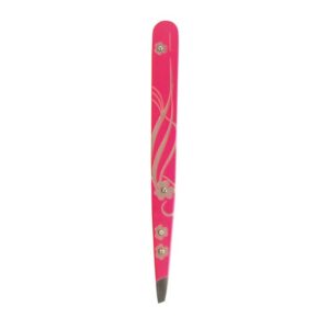 HAUSMANN Pinzette schraeg Swarovski rosa