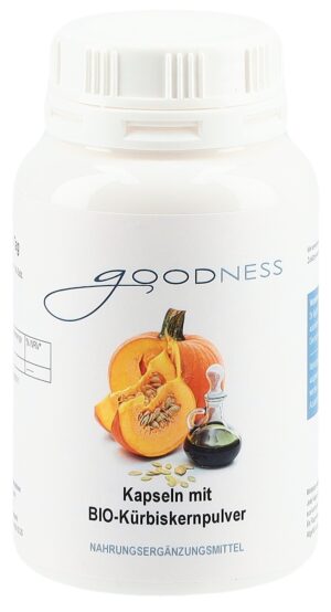 GOODNESS BIO-Kuerbiskernpulver Kaps 600 mg 150 Stk