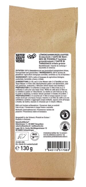 NATURKRAFTWERKE Loewenzahnkaffee Bio Btl 130 g