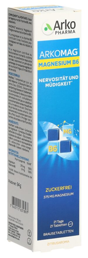 ARKOMAG Magnesium + B6 Brausetabl        Ds 21 Stk