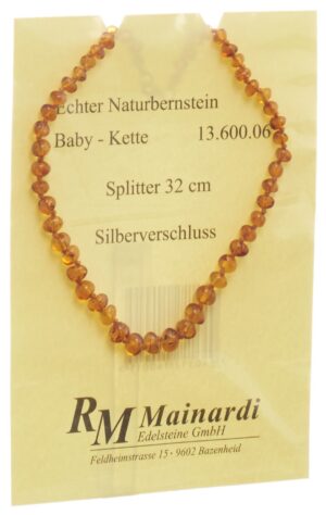 MAINARDI Natur Bernstein 32cm Splitt Silberversch