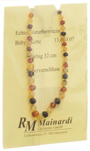 MAINARDI Natur Bernstein 32cm farbig Silberversch