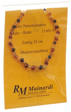 MAINARDI Natur Bernstein 32cm farbig Magnetversch