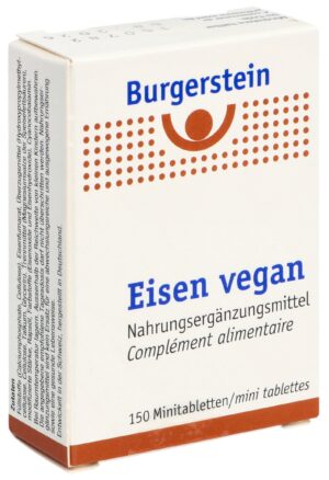 BURGERSTEIN Eisen Tabl vegan            Ds 150 Stk