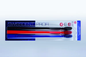 SWISSDENT Colours Zahnbuerste Trio schw rot blau