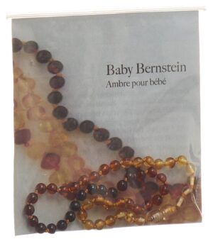 SELENAS Baby Bernsteinkette Kugeln fliessend abger