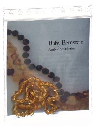 SELENAS Baby Bernsteinkette 32-34cm goldfarb abger