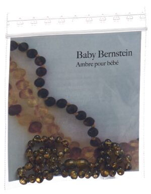 SELENAS Baby Bernsteinkette 32-34cm gruen abgerun