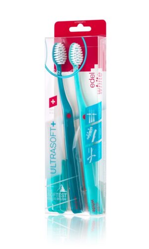 EDEL+WHITE Flosserbrush Zahnbürste Ult Duo 2 Stk