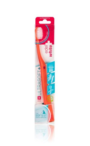 EDEL+WHITE Flosserbrush Zahnbuerste Ultrasoft PET