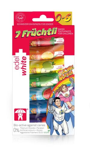 EDEL+WHITE 7 Früchtli Kinderzahnpasta7 Tb 9.400 ml