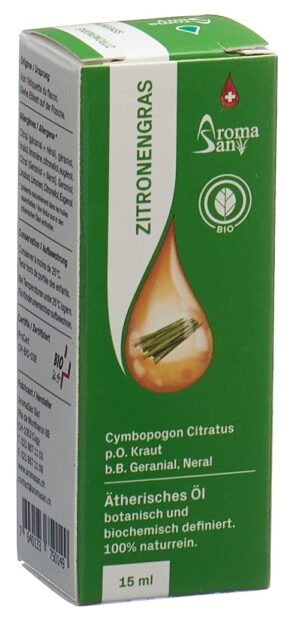 AROMASAN Zitronengras Äth/Öl Schachtel Bio 15 ml