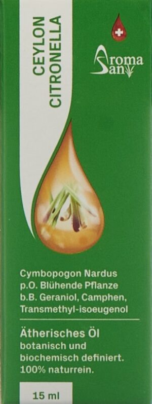 AROMASAN Citronella Cey Äth/Öl Schachtel Bio 15 ml