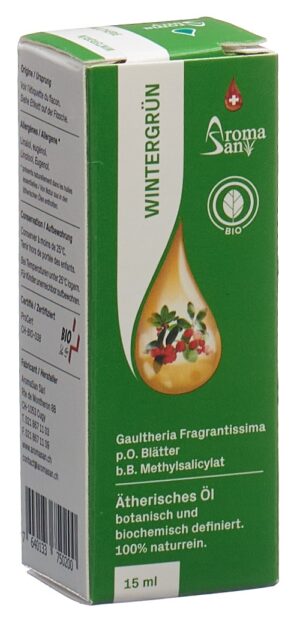 AROMASAN Wintergrün Äth/Öl in Schachtel Bio 15 ml