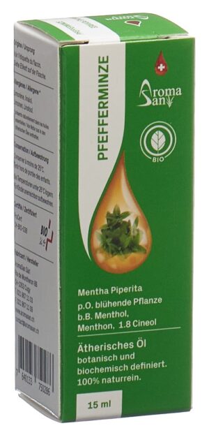 AROMASAN Pfefferminze Äth/Öl Schachtel Bio   15 ml