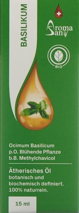 AROMASAN Basilikum Äth/Öl in Schachtel Bio   15 ml