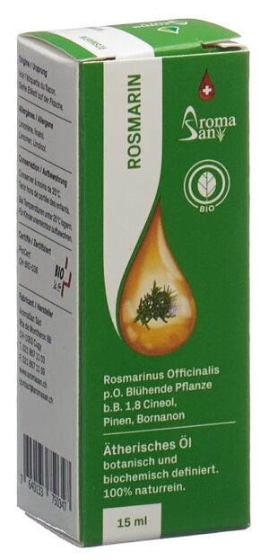 AROMASAN Rosmarin Äth/Öl 1.8 cin Schacht Bio 15 ml